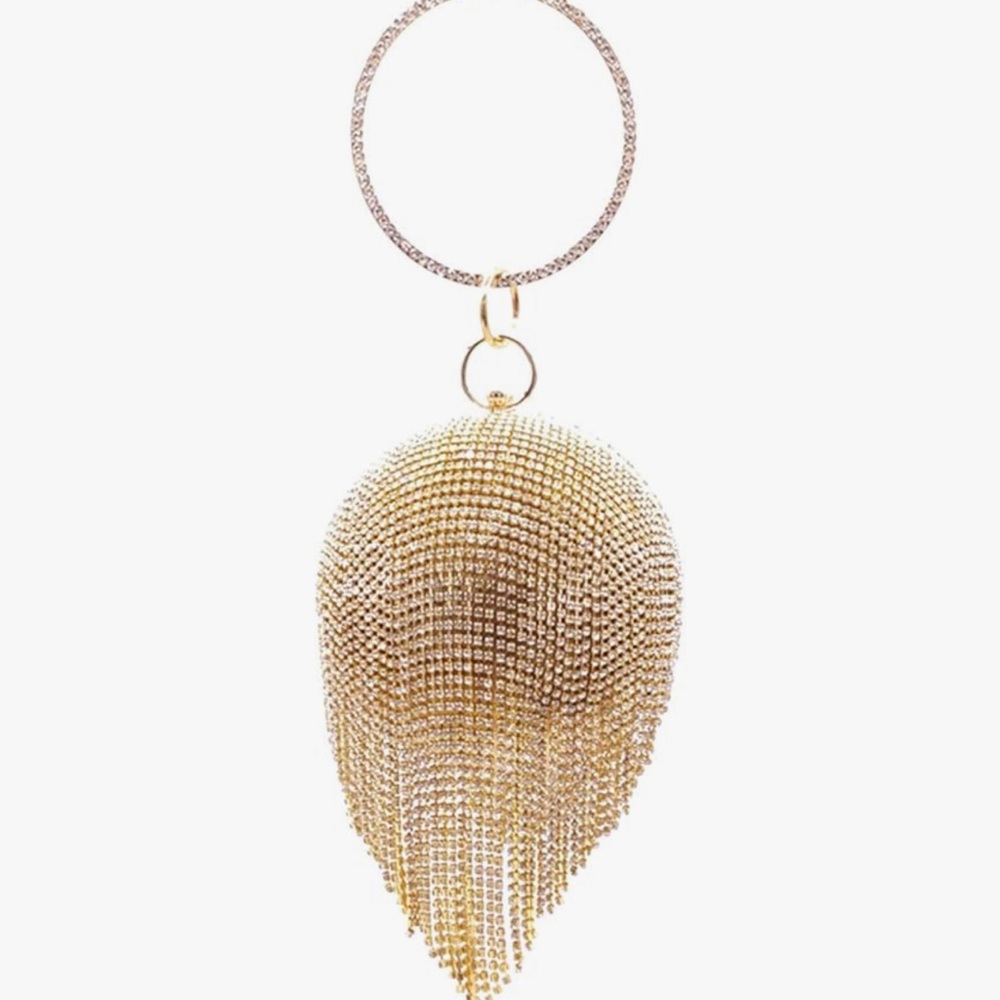 Gold Fringe Evening Bag
